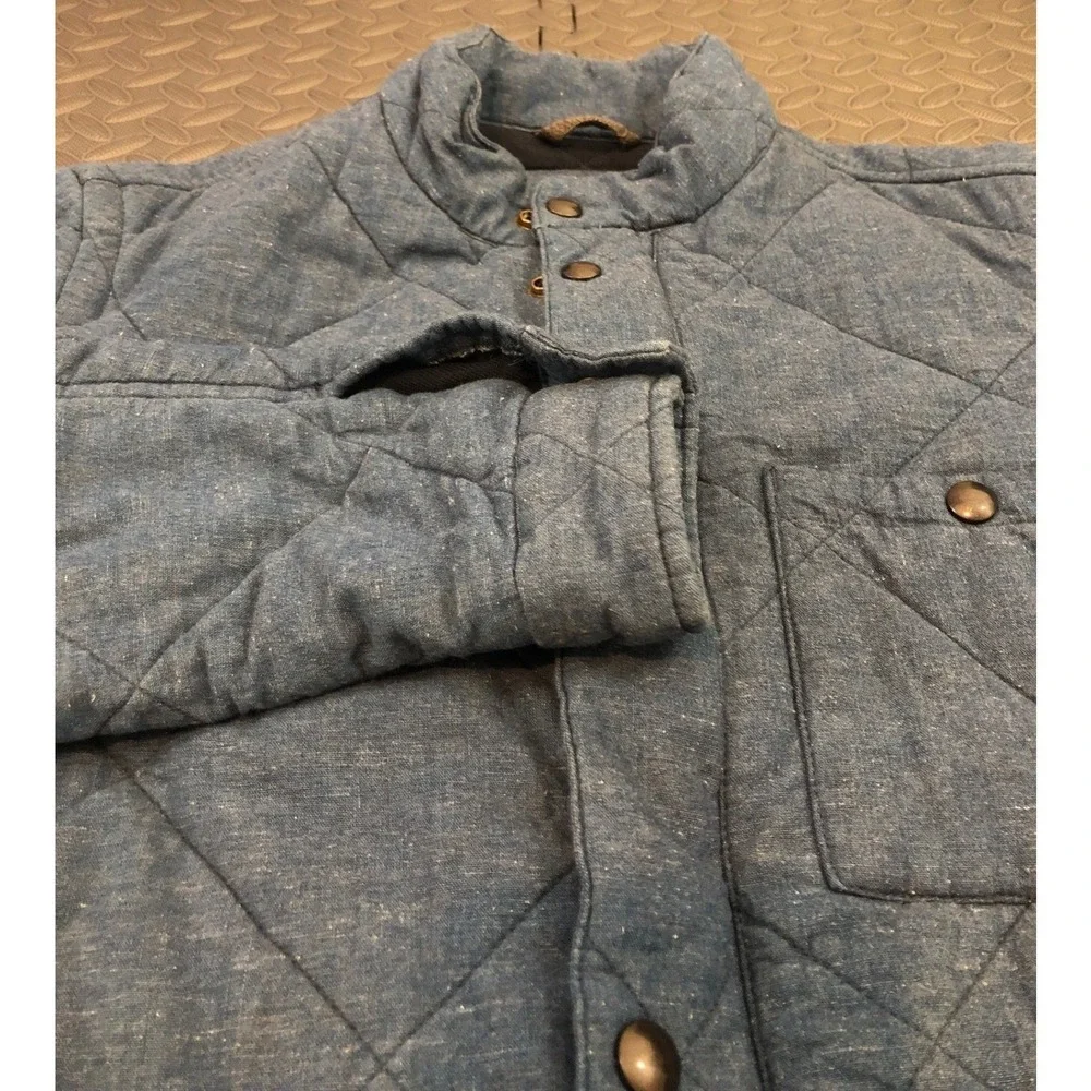 J.Crew Sussex Quilted Jacket Mens XS Blue B0596 Thermore Insulated Utility
